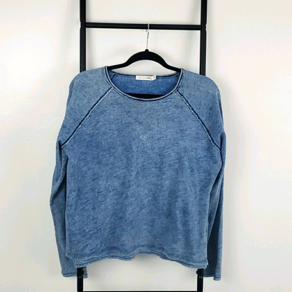 Rag&Bone Jean top tunic t-shirt long sleeve women blue size S